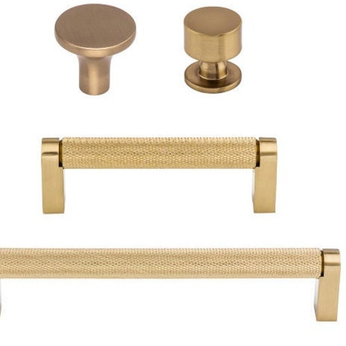 Champagne Bronze knurled Drawer Pulls and Knobs Etsy