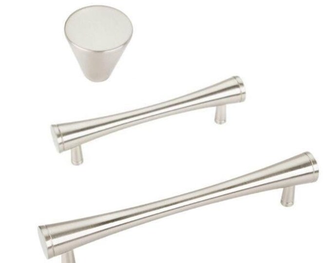 Brushed Nickel Drawer Pulls Mcm Mid Century Modern Brushed Nickel Drawer Pulls Mcm Mid, Black And Brushed Nickel Kitchen Cabinet Pulls