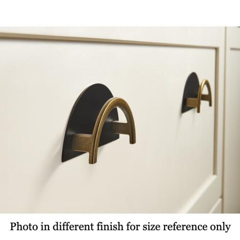 Satin Nickel 41/8 Large Semi Circle Drawer Pull With Etsy