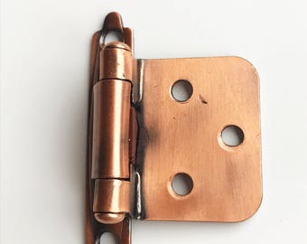 ONWARD Copper Hinge Set Of 2  VINTAGE Hardware NOS Hammered Strap Hinge With Screw  Original Package