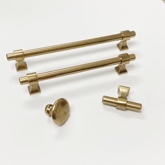 Brass Drawer Pulls park in Aged Brass Cabinet Knobs and Handles Cabinet Hardware Etsy
