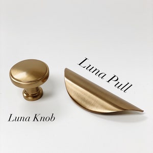 Luna Cabinet Knobs Champagne Bronze Drawer Pull Cabinet Pull Drawer Pulls image 2