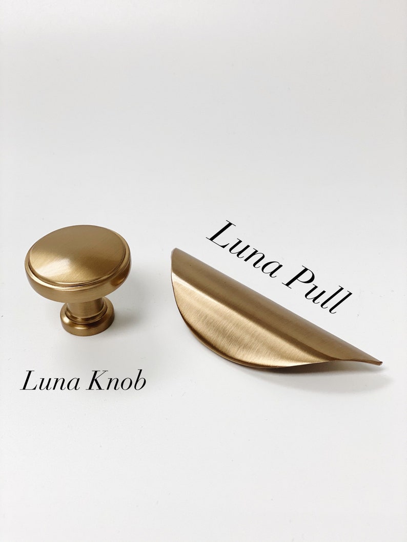 Luna Cabinet Knobs Champagne Bronze Drawer Pull Cabinet Pull Drawer Pulls image 2