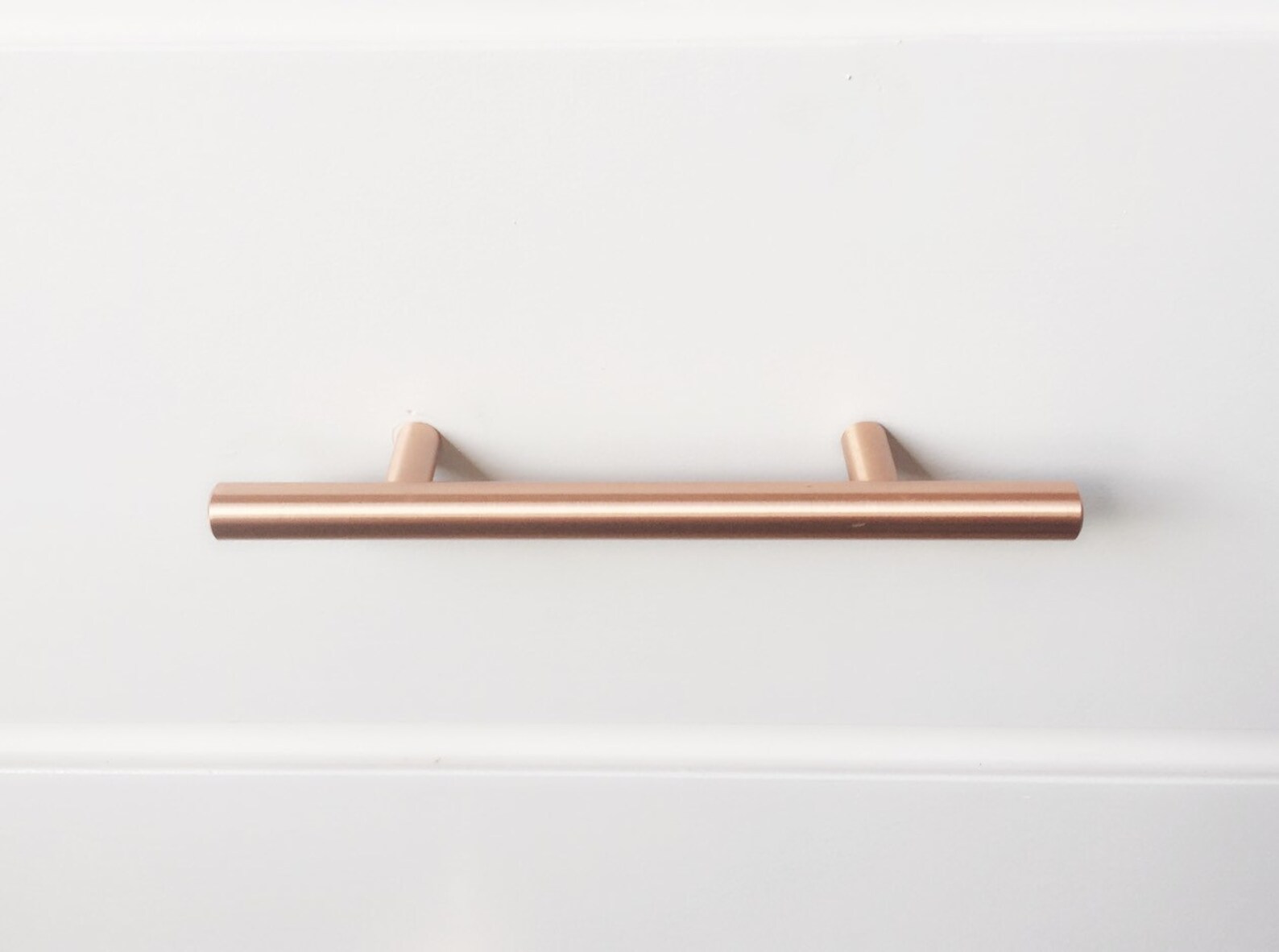 6 Copper Drawer Pull. TBar Satin Copper Drawer Pull. Etsy