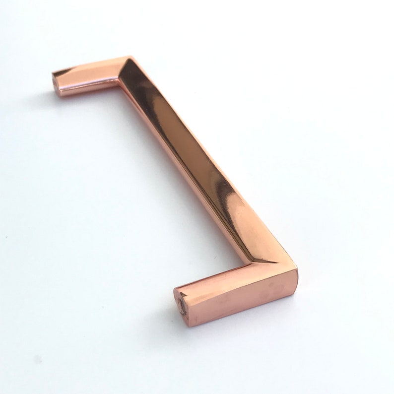 Polished Copper Trane Drawer Pulls and Knob, Cabinet Knob and Drawer Handles, Kitchen Hardware image 5