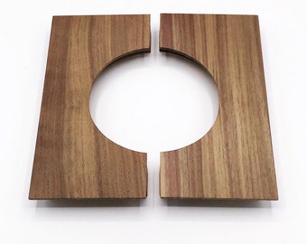 Wood Drawer Pull - Closet Semi-Circle Cabinet Handle. Drawer Pull - Mid-century Modern Semi-Circle Cabinet Wood Pulls