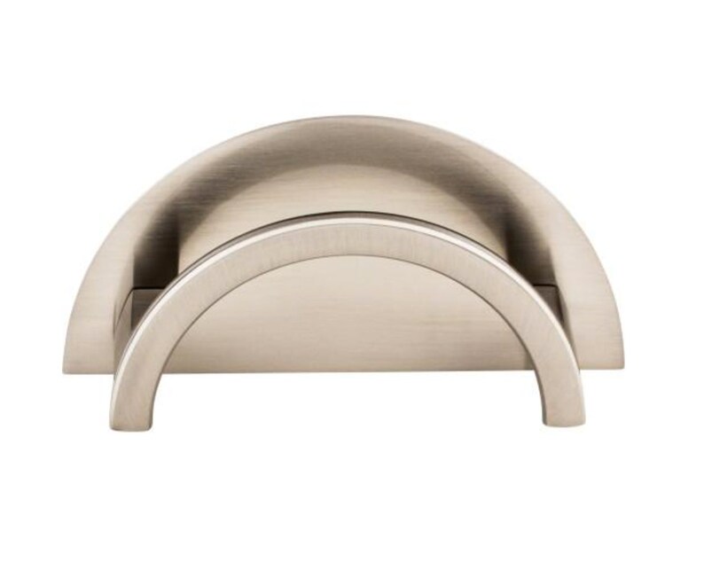 Satin Nickel 41/8 Large Semi Circle Drawer Pull With Etsy
