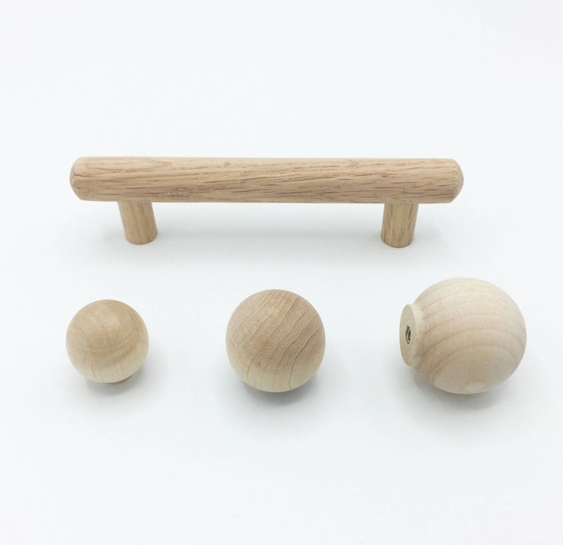 Midcentury Modern Wood Pulls and Knobs Kitchen Closet Etsy