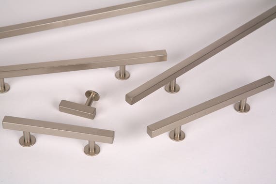 Brushed Nickel Cabinet Knob Style 31 Drawer Pulls And Etsy