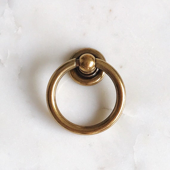Plain Brass Ring Pulls Hardware Cabinet Pull Drawer
