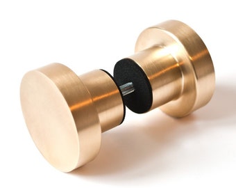 Unlacquered Brushed Brass Glass Shower Door Knob - Shower Door Handle Pull Knob Shower Knob