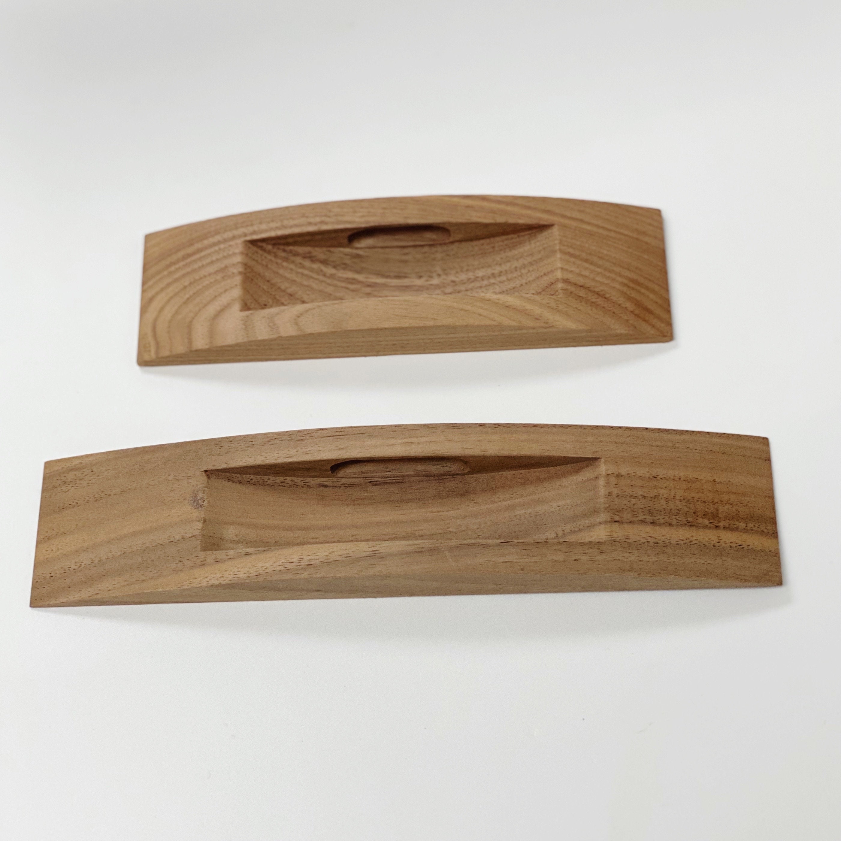 Wood Drawer Pulls Walnut MidCentury Wood Hardware Etsy
