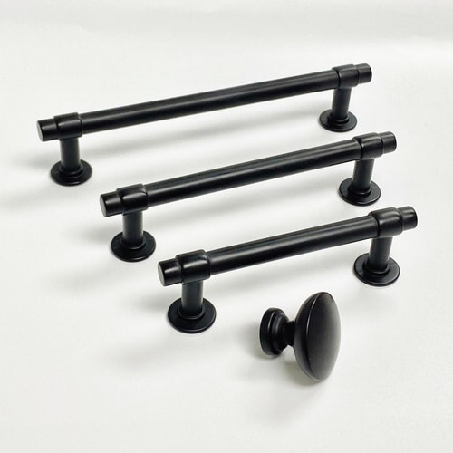 Matte Black paris Drawer Pulls and Knobs Kitchen Etsy
