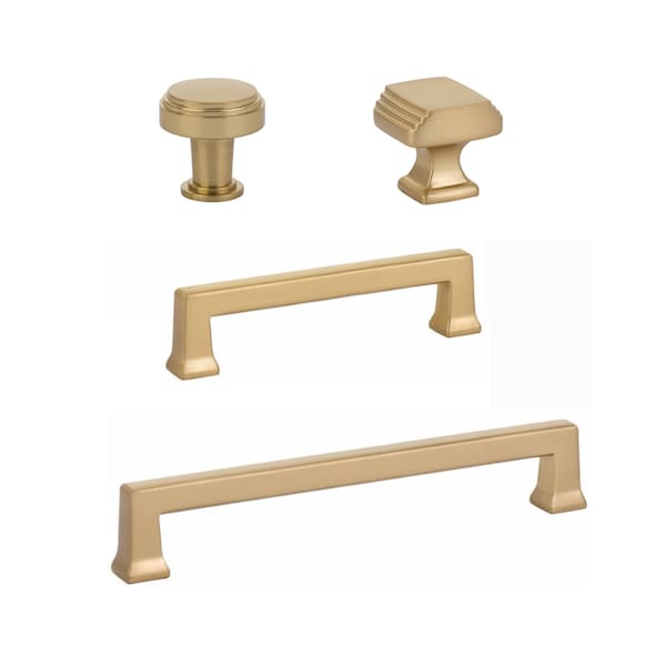 Champagne Bronze "Deco" Cabinet Pulls and Knobs | Cabinet Handles Cabinet Hardware, Drawer Pull
