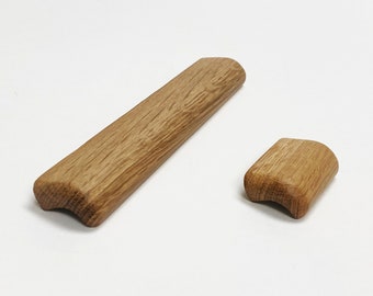 Gelakt eiken "Glove" houten ladegrepen | Hardware voor meubels en keukenkasten