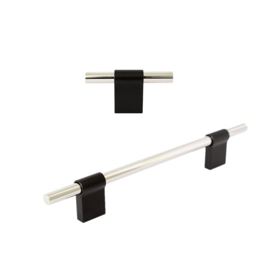Polished Nickel And Black Line Cabinet Knobs Canada Polished Nickel And Black Line Cabinet, Black Cabinet Knobs Canada