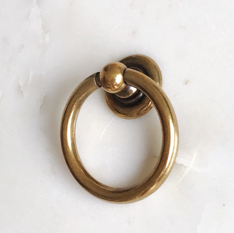 Plain Brass Ring Capri Pulls Hardware Cabinet Pull Drawer Pull