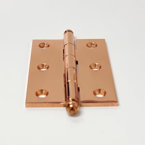 Polished Copper "Eloise" Kitchen Cabinet Door Hinges