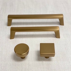 Champagne Bronze Drawer Pulls  "Brooks"  and Cabinet Knobs | Cabinet Hardware