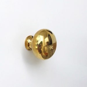 Unlacquered Brass Cabinet Knobs Eloise Round Knob Kitchen Drawer Pull image 4