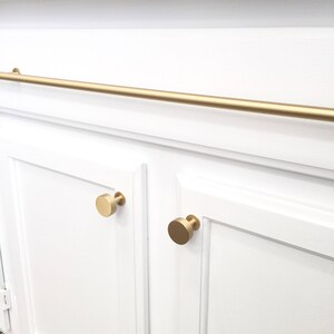 Round Brass Cabinet Knob -Style 31- Drawer Pull. Cabinet Knob