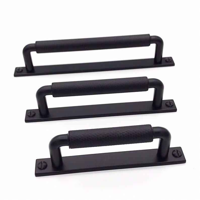 Knurled Drawer Pulls kava Matte Black Textured Etsy