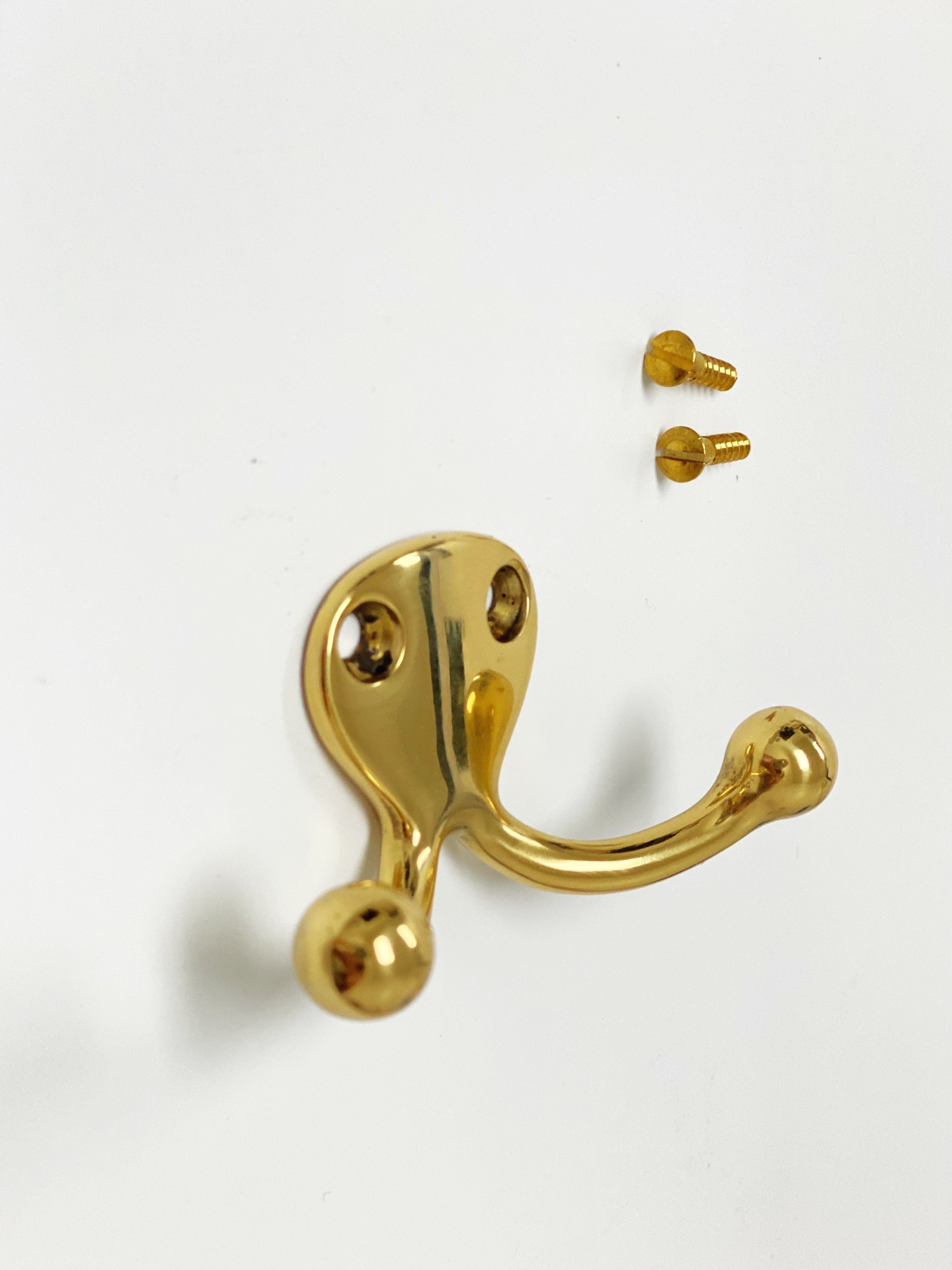 Polished Unlacquered Brass louie Wall Hooks, Brass Wall Coat Hooks Sold per  Piece 