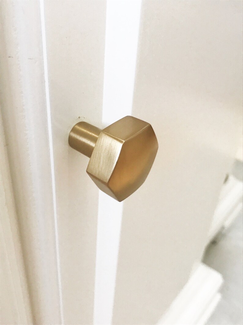 Brass Knob geo Brass Knob Etsy