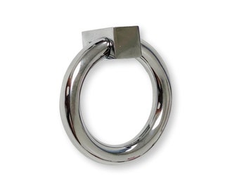 Polished Chrome Round "Zimi" Ring Pull Cabinet Knob, Furniture and Kitchen Hardware