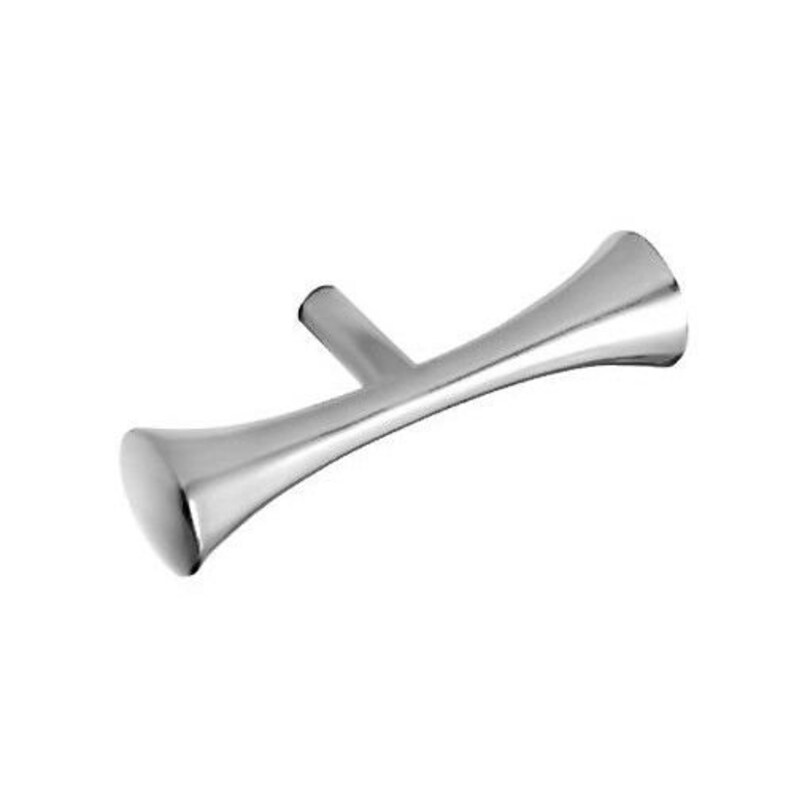 Cabinet Knob Mid Century Pull Polished Chrome Cabinet Pull Etsy