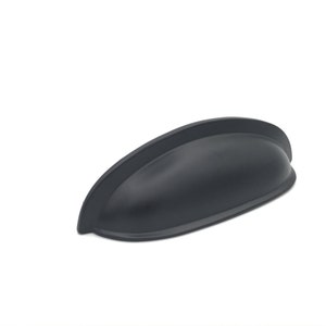 Matte Black Neet Cup Pull. Drawer Pull. Cabinet Knob image 2