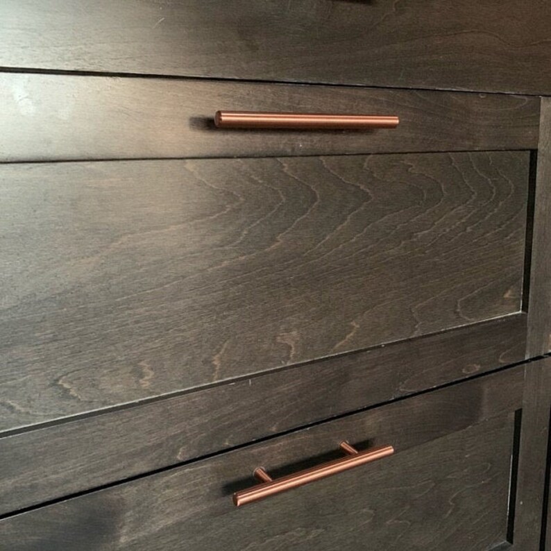 33/4 Satin Copper Drawer Pull Copper Metal Etsy
