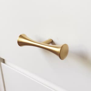 Brass Cabinet Knob Century Mid-Century Cabinet Knob Brass Drawer Pull Cabinet Pull image 1