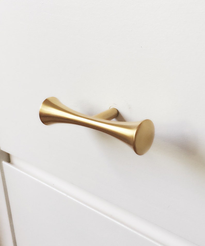 Brass Cabinet Knob Century Mid-Century Cabinet Knob Brass Drawer Pull Cabinet Pull image 1