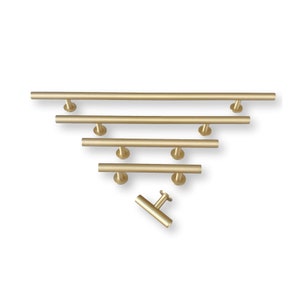 Brass Cabinet Knobs and Brass Pulls -Style 31- Drawer Pulls and Knobs