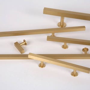 Brushed Brass Cabinet Knob -Style 31- Drawer Pulls and Cabinet Knobs