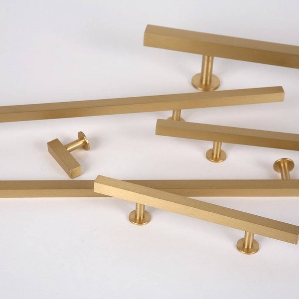 Brushed Brass Cabinet Knob -Style 31- Drawer Pulls and Cabinet Knobs