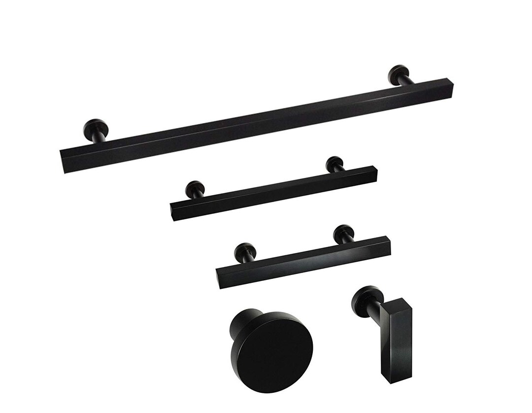 Matte Black Drawer Pull and Knobs Black Drawer Pulls and Knobs