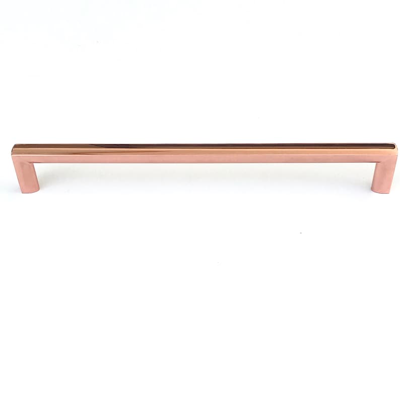 Polished Copper Trane Drawer Pulls and Knob, Cabinet Knob and Drawer Handles, Kitchen Hardware image 6