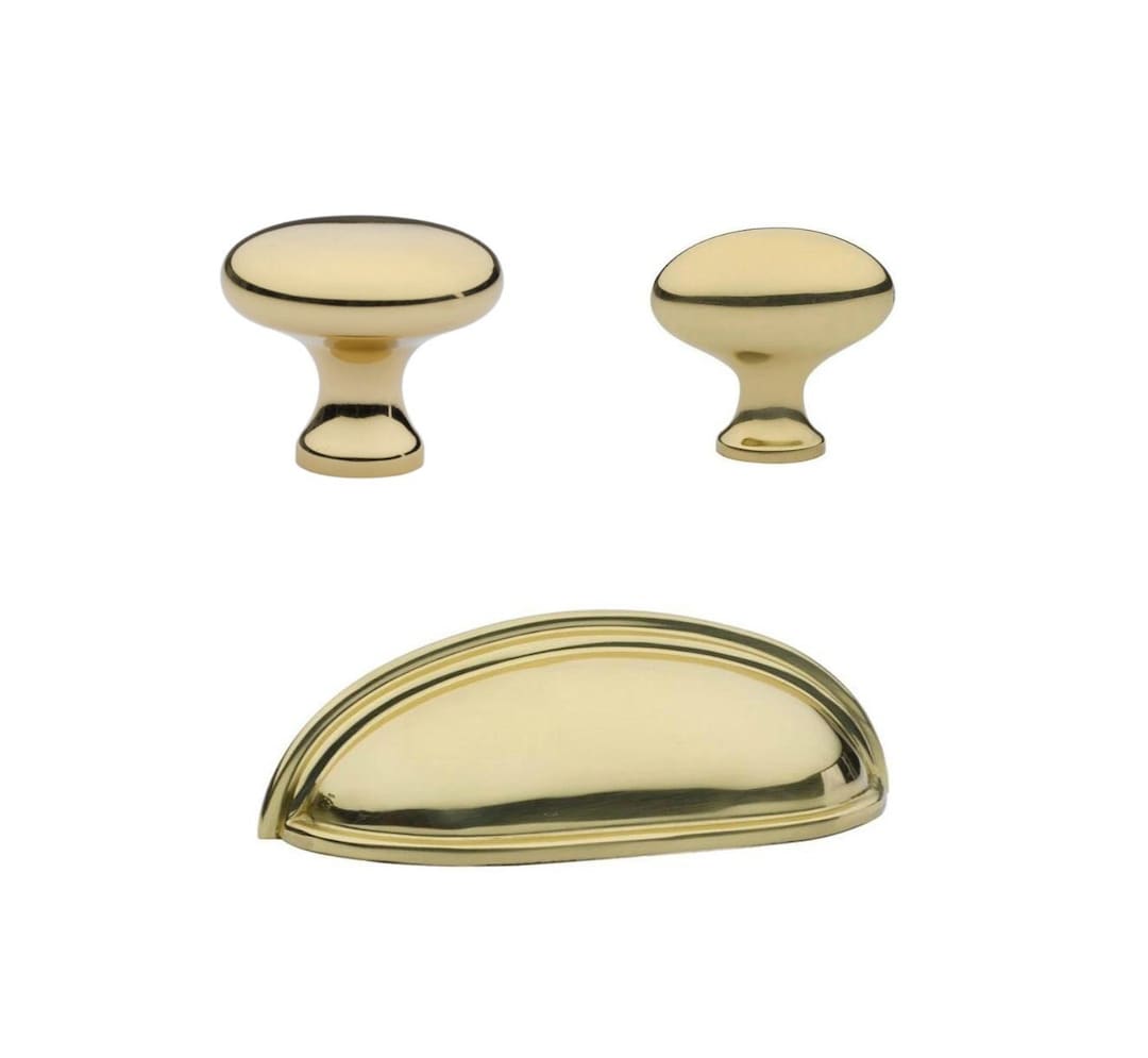 Unlacquered Brass Cabinet Knobs (Pack of 4)