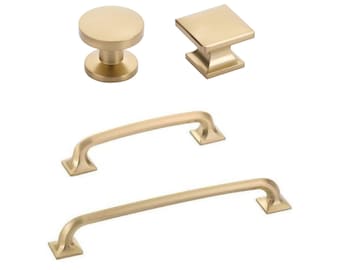 Milli Square Bar Champagne Bronze Cabinet Drawer Pulls