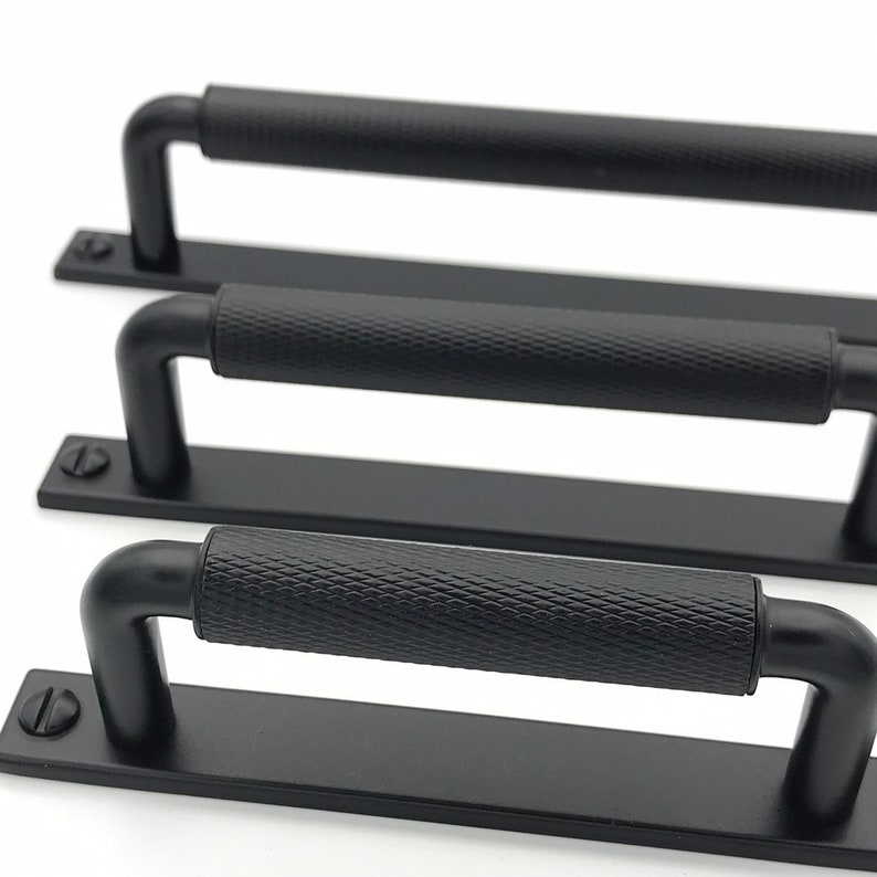 Knurled Drawer Pulls kava Matte Black Textured Etsy