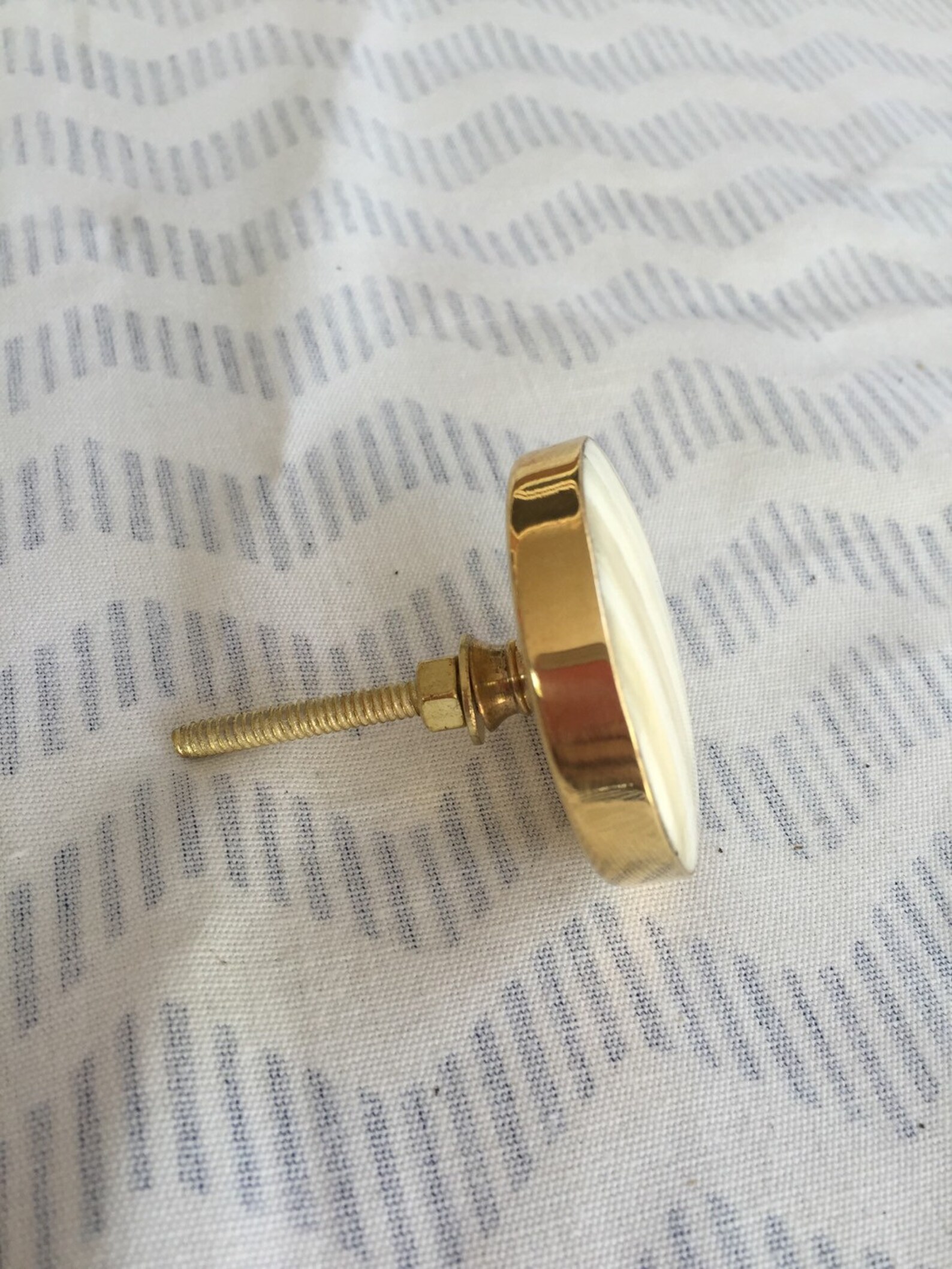Brass Gold Drawer Knobs with White Stone / Brass Drawer Pulls Etsy