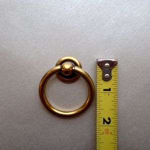 Plain Brass Ring Capri Pulls Hardware Cabinet Pull Drawer Pull image 7