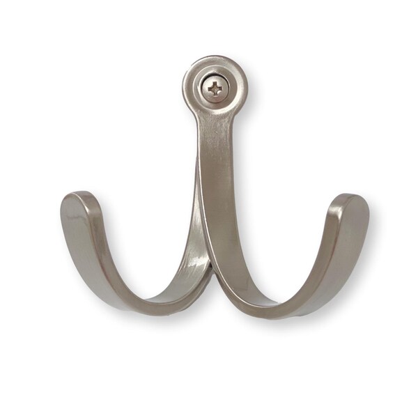 Satin Nickel Modern Double Wall Hook Hat Towel Hook