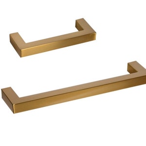 U-Shaped Brass Drawer Pulls - Various Sizes- Bar Pull Brass Cabinet Pull