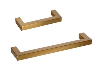 U-Shaped Brass Drawer Pulls - Various Sizes- Bar Pull Brass Cabinet Pull
