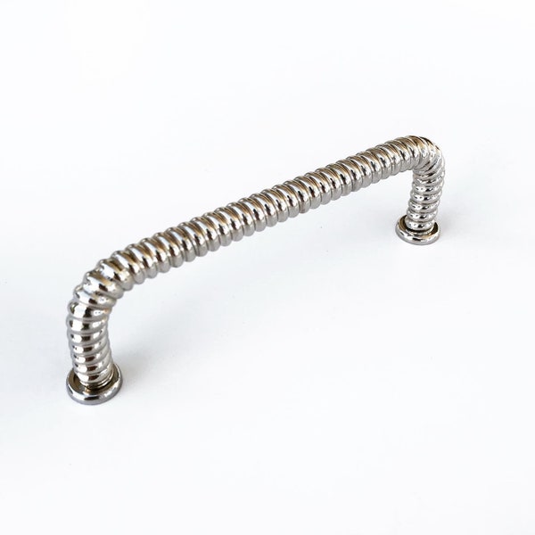 Polished Nickel "Rope" Drawer Pull Cabinet Handle, Furniture and Kitchen Hardware