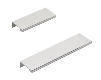 Polished Chrome "Dina" Tab Finger Drawer Pulls | Polished Chrome Modern Cabinet Handles