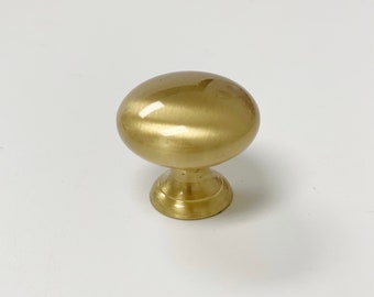 Peggy 1-1/4'' Satin Brass Cabinet Knob Drawer Pull
